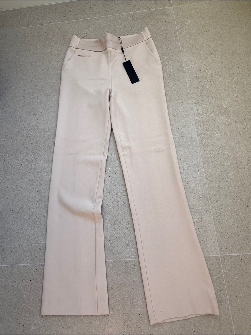 Halston Heritage women’s Tailored Wide-Leg Women’s Pants in Light Beige. Size 12